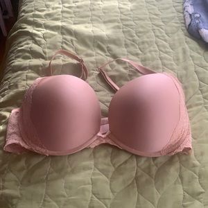 Victoria’s Secret Dream Angel push-up bra   With lace nude color size 36DD